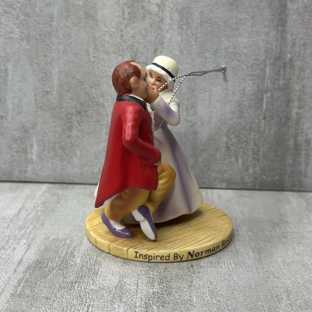 Curtis Publishing Norman Rockwell Inspired 2008 Christmas Ornament Man Woman - Picture 5 of 13
